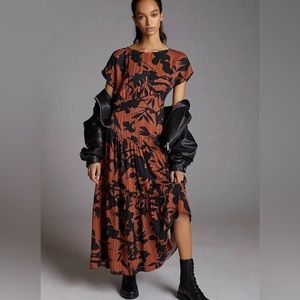 ANTHROPOLOGIE Floral Maxi Dress by Eva Franco Size 6 nwt